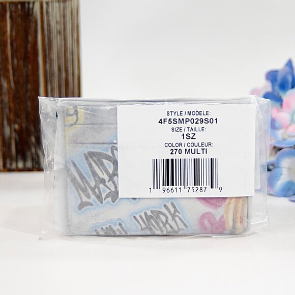 Marc Jacobs New York Graffiti Leather Logo Card Case Mini Wallet NWT - Picture 5 of 5